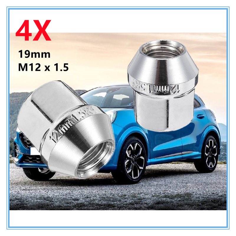 

4 шт. M12 x 1,5 19 мм гайки, колесные гайки и болты из сплава для Ford /FIESTA /FOCUS KA /MONDEO/Φ 1988 1989 1990 1991 1992-1993