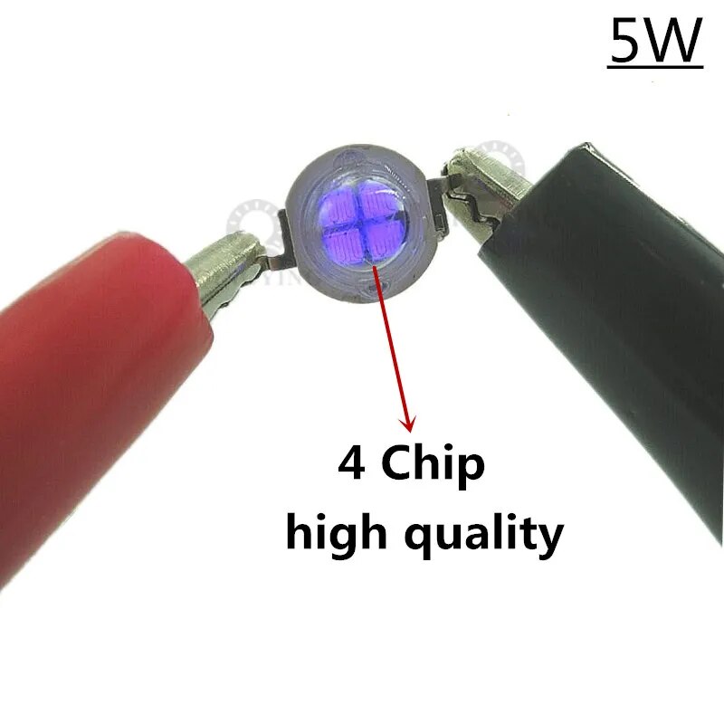

5 шт. высокомощные ультрафиолетовые светодиоды QINGYING 5W 365-430nm