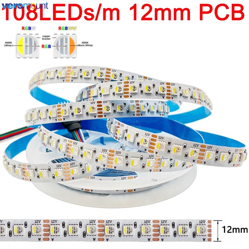 

Светодиодная лента Veromount RGBW/RGBWW 5м 60/84/96/120 LEDs/m