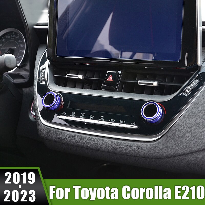 

Для Toyota Corolla E210 2019 2020 2021 2022 2023 гибридный 2 шт. автомобильный переключатель кондиционера, панель управления климат, кнопка, ручки, накладка, кольцо