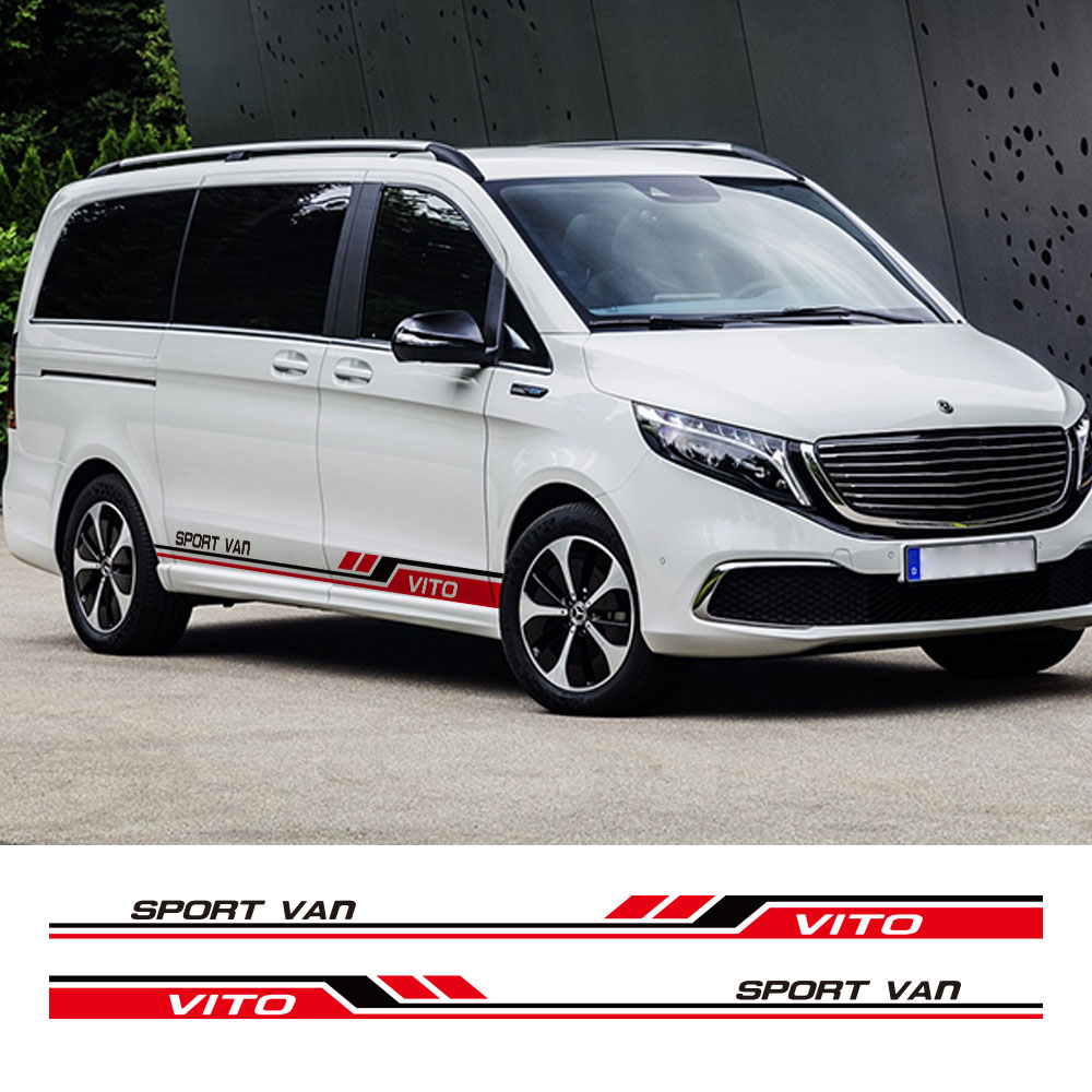 

2 Шт. Mercedes Benz Vito Viano V Class W447 W639 Гоночные Боковые Полосы Виниловые Наклейки Для Автомобиля Автоаксессуары Нак...