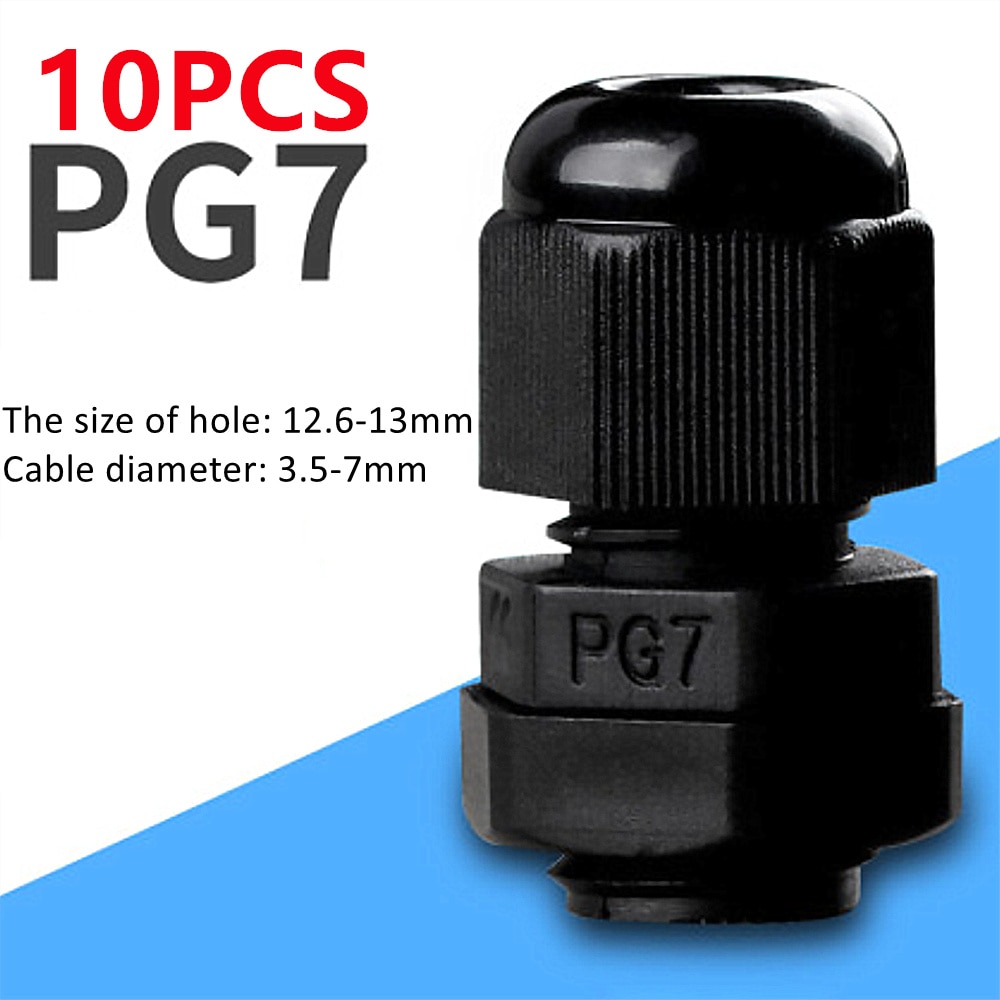 

Нейлоновые кабельные вводы PG 7 9 11 13.5 16 19 IP68