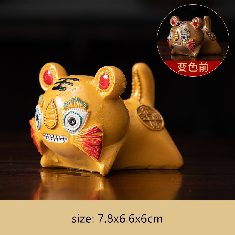 

Цветная смоляная статуэтка тигра JINGDE TEA SET