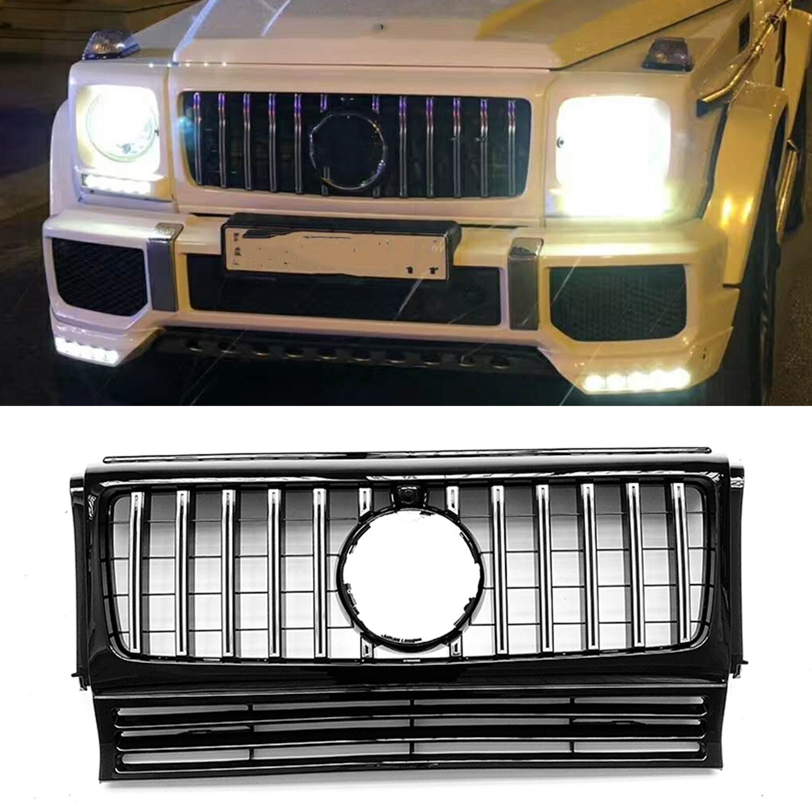 

Передняя решетка, верхний бампер, сетчатая решетка капота для Mercedes Benz G Class W463 G500 G550 G63 G65 G55 AMG 1990-2018