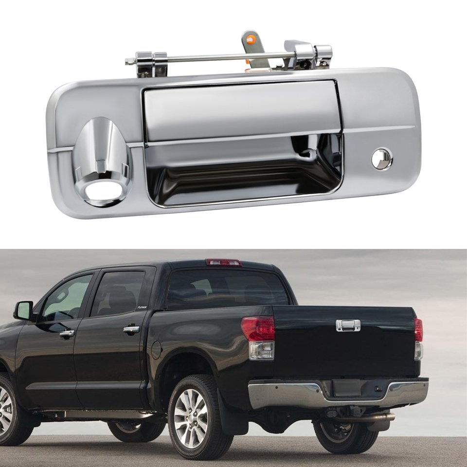 

Хромированная ручка для задней двери, отверстие для камеры для Toyota Tundra 2007-2013, Наружная ручка для подъема двери, ручка с защелкой для задней двери 690900C051
