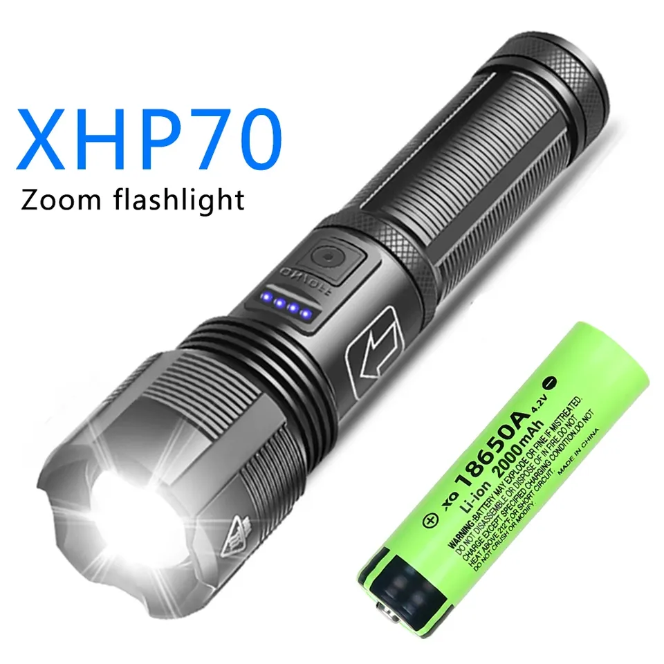 

LONGRIVER Тактический фонарь XHP70 USB 18650