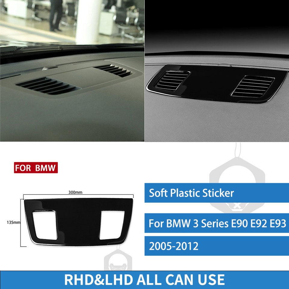 

Для BMW 3 серии E90 E92 E93 2005-2012 отделка для приборной панели выпускного отверстия воздуха рамка Крышка фортепиано черные наклейки аксессуары для интерьера автомобиля