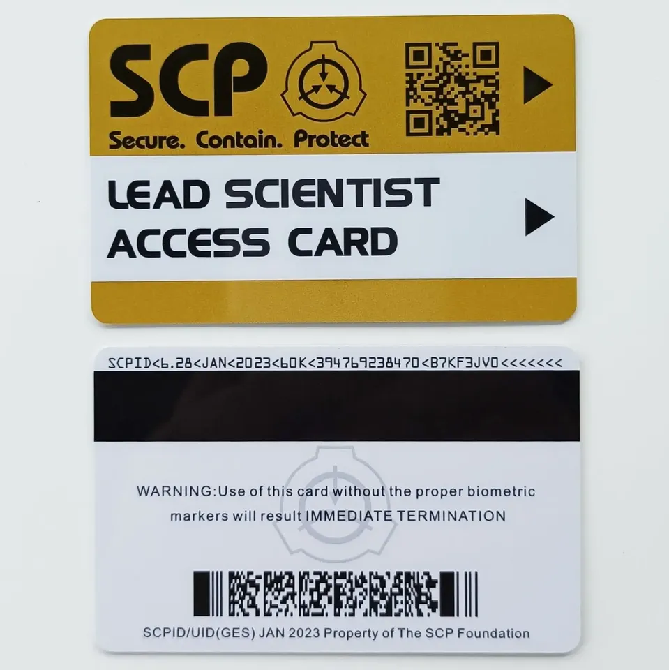 

Id-карта Scp foundation, специальные процедуры сдерживания, основная плата для косплея, Класс доступа