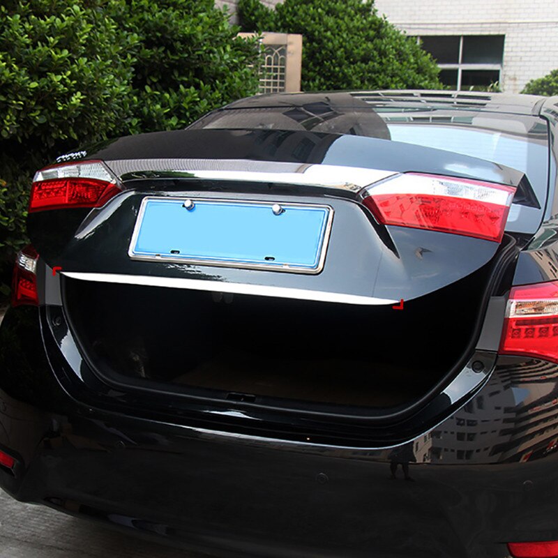 

Подходит для Toyota Corolla 2014 2015 2016 2017, задняя крышка багажника, край задней двери багажника, нижняя крышка, накладка, декоративная полоса