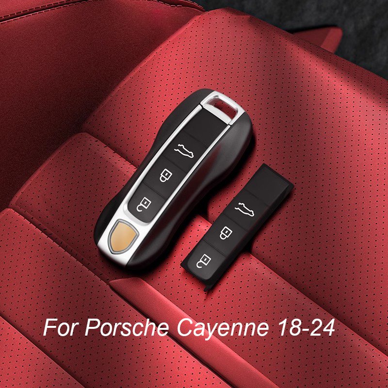 

Чехол для автомобильного ключа с резиновой накладкой для Porsche Panamera Cayenne Macan Taycan Boxster 718 911, пульт дистанционного управления, силиконовая кнопка для замены