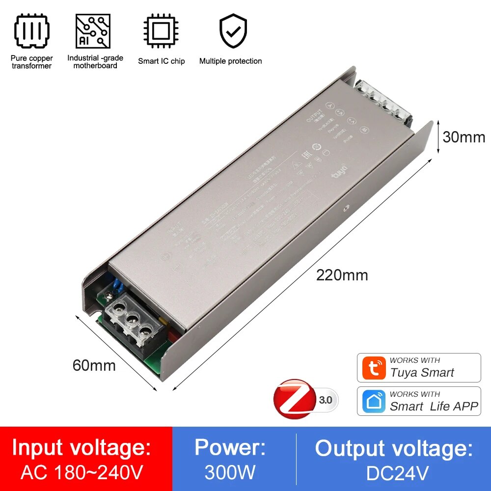 

Zigbee Tuya Трансформатор освещения 24В 200Вт 300Вт