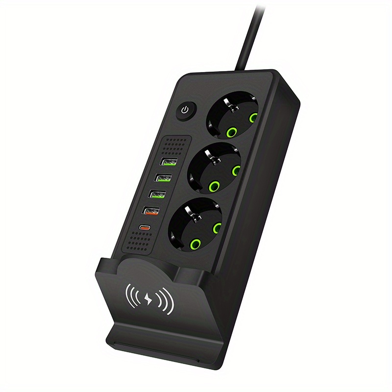 

Беспроводной сетевой удлинитель AYANJIN 3 розетки 2500 Вт с 4 USB и Type-C