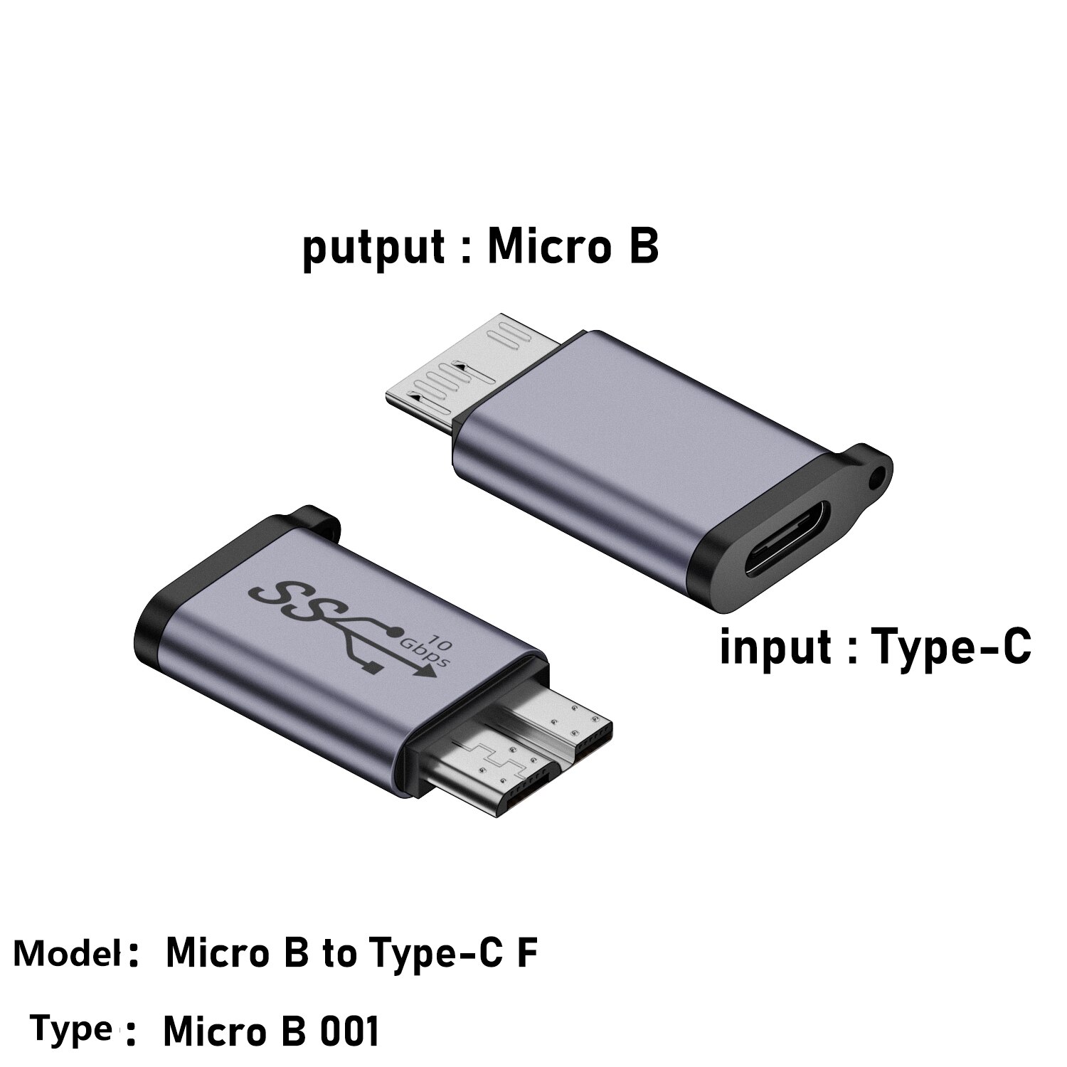 

Переходник с USB 3,0 Micro B на Type C, Переходник USB A на Micro B, преобразователь передачи данных для ноутбука, жесткого диска, коробки Samsung S5