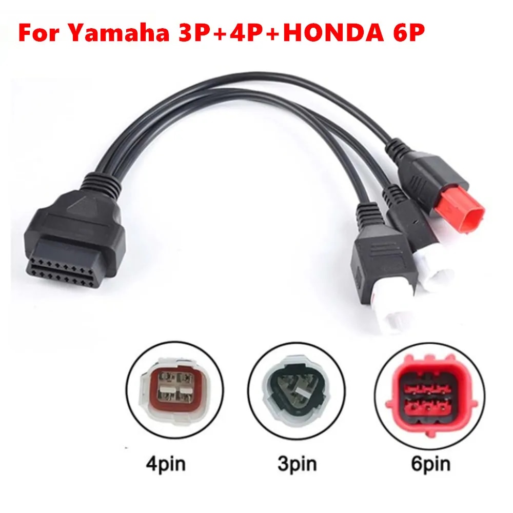 

Диагностический кабель для мотоцикла OBD2 для YAMAHA 3-контактный 4-контактный мотоцикл 3- и 4-контактный разъем OBD2 диагностический кабель Адаптер кабеля OBD