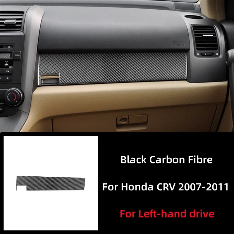 

Для Honda CRV 2007 2008 2009 2010 2011, аксессуары из углеродного волокна, интерьер автомобиля, второй пилот, панель приборной панели, декоративная полоса, крышка