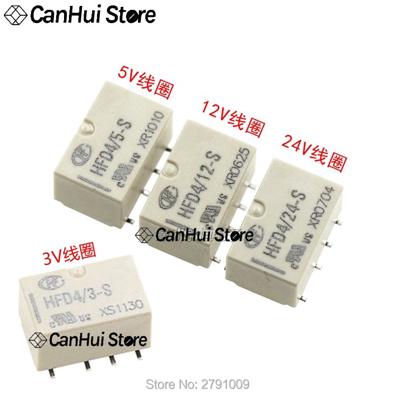 

Реле сигнала HongFa HFD4/3-S HFD4/5-S HFD4/12-S HFD4/24-S