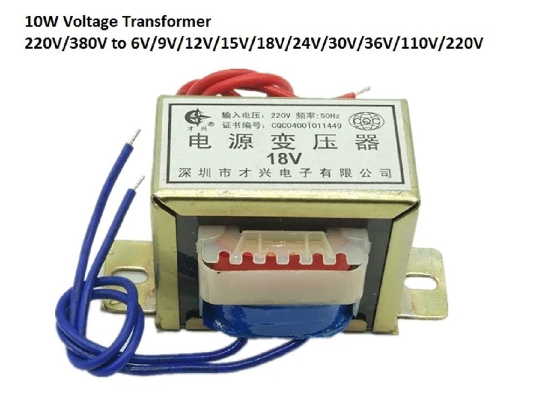 

EI48 DB-10VA/10W трансформатор напряжения AC220V/380V к AC6V/9V/12V/15V/18V/24V/30V/36V/110V/220V два/один выход напряжения