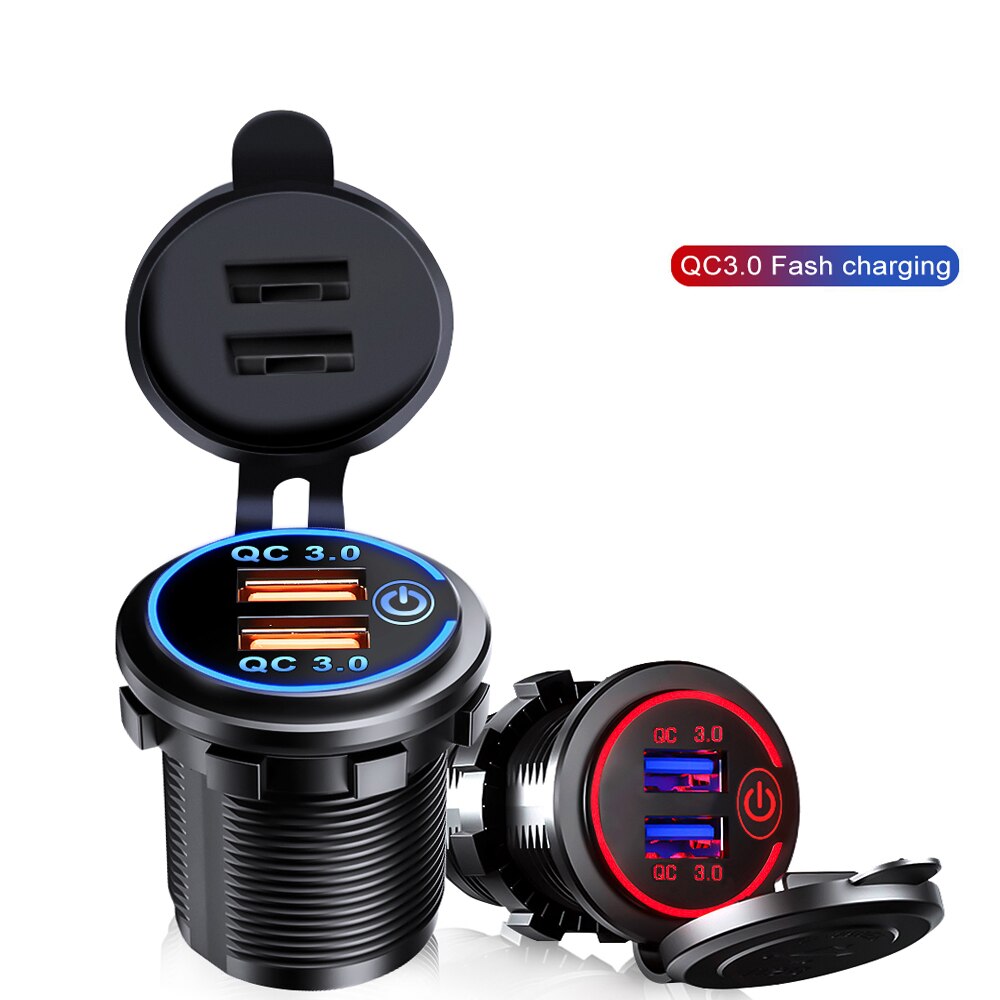 

Автомобильное зарядное устройство с двумя USB-портами, 12 В/24 В