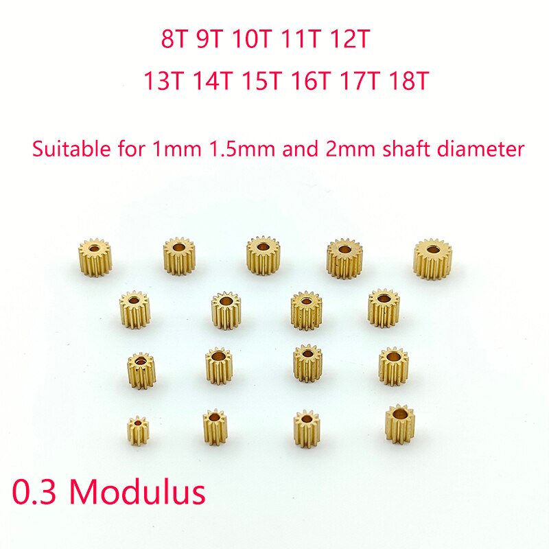 

Шестерня латунная 0,3М 8T-18T