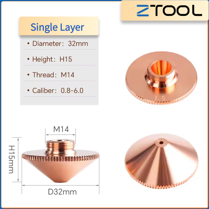 

Лазерные сопла D28 M11 D32 M14 Raytools Precitec WSX BOCI Bodor HANS