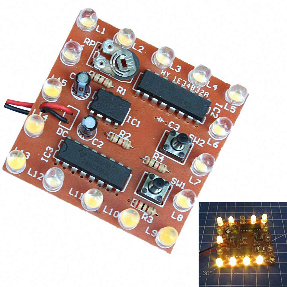 

Gaqqee NE555+74HC595 DIY Electronic Kit светодиодный модуль 16 бит 16 каналов
