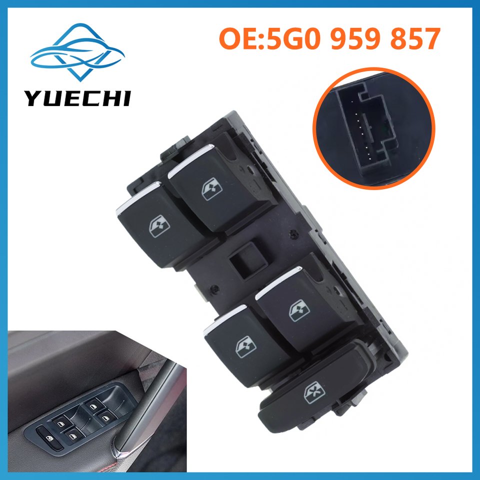 

Для Skoda Karoq Kodiq Superb VW Touran Tiguan Seat 2016 2017 2018 2019, кнопка управления стеклоподъемником 5G0959857 5G0 959 857C