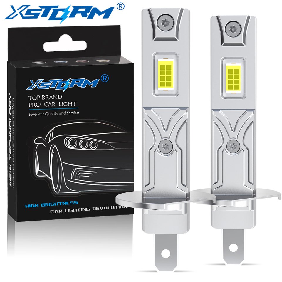 

XSTORM H1 H3 Светодиодная лампа для фар Mini 50W 20000LM CSP для автомобильных фар безвентиляторного света Автодиодные противотуманные фары 12V 6000K Автомобильные