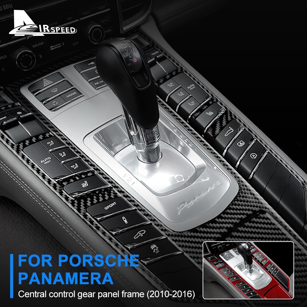 

Наклейка из настоящего углеродного волокна для Porsche Panamera 2010 2011 2012 2013 2024 2015 2016, центральная панель управления автомобиля, внутренняя отделка