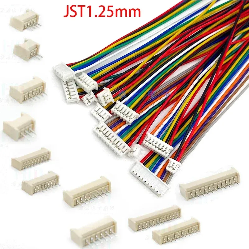 

Комплект разъемов SH1.0 JST1.25 ZH1.5 PH2.0 XH2.54 2/3/4/5/6/7/8/9/10P с кабелем 10/20/30 см
