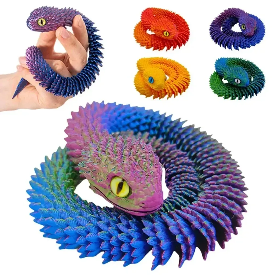 

3D Печатная Змея из Пластика