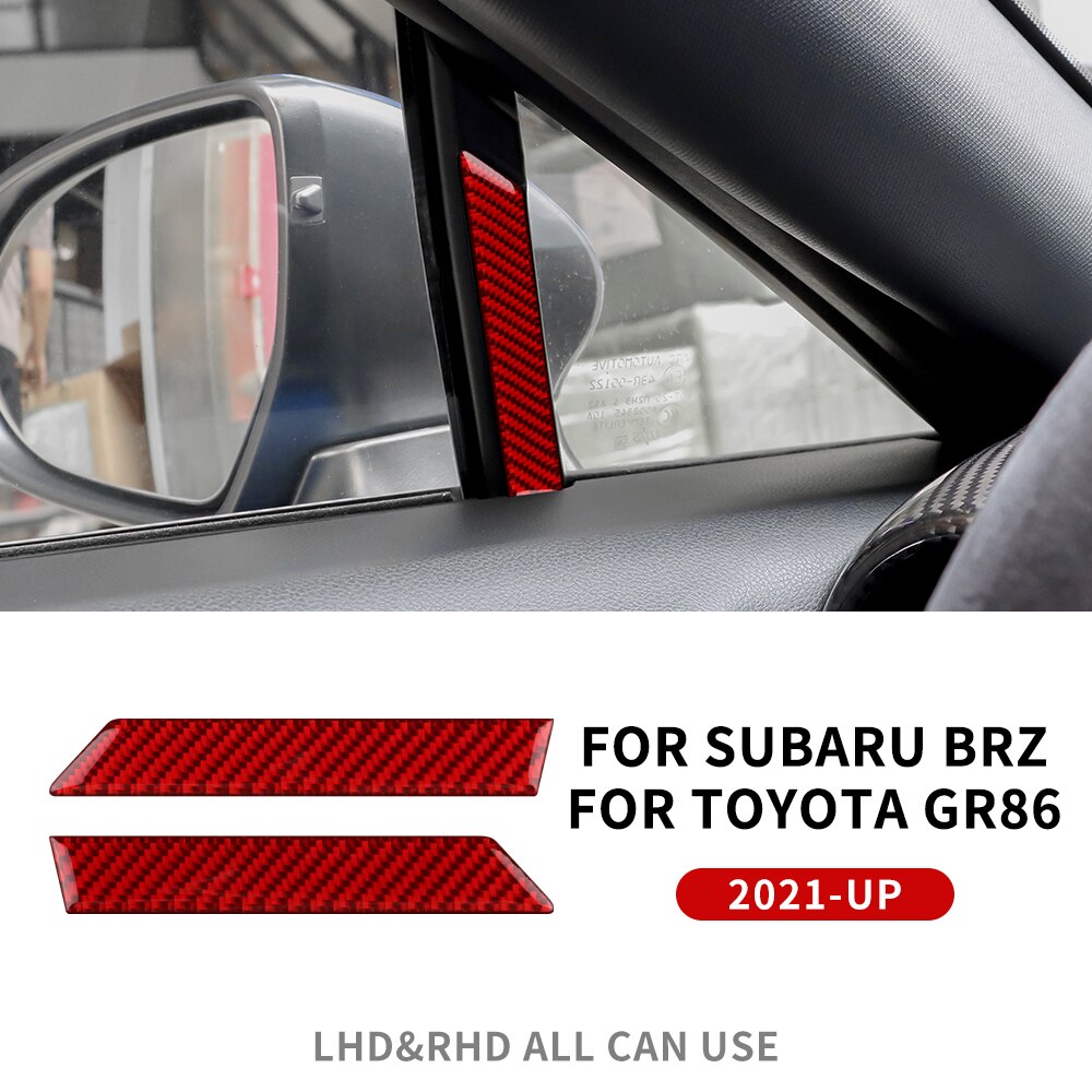 

Настоящая мягкая наклейка из углеродного волокна для Subaru BRZ, Toyota GR86 2021 2022 2023, RHD LHD, искусственные аксессуары для интерьера