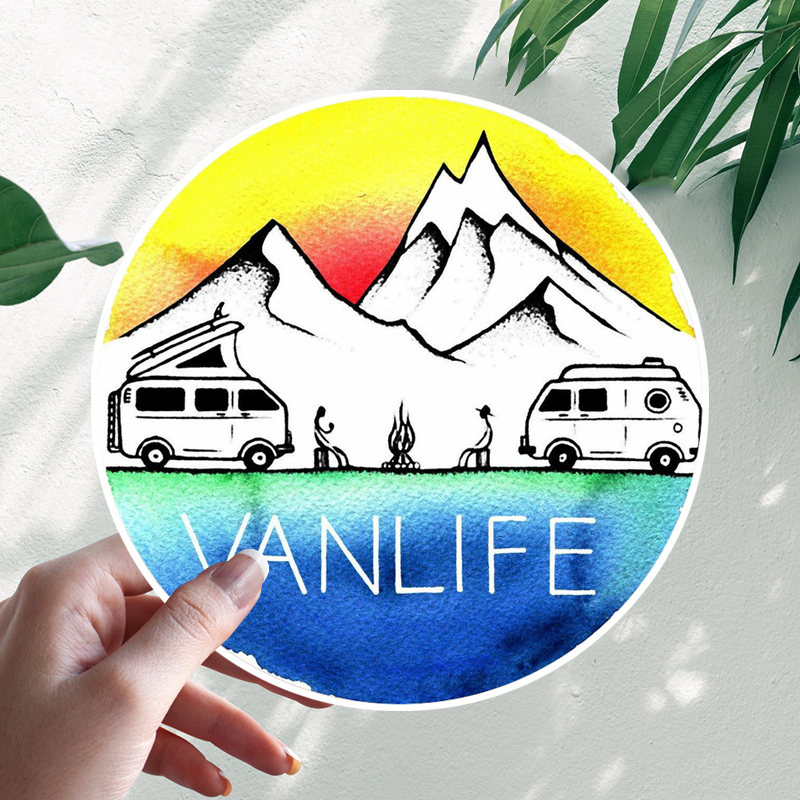 

Интересные автомобильные наклейки Van Life Vag, виниловые водонепроницаемые наклейки на мотоцикл, Стайлинг автомобиля, автомобильные аксессуары, наклейки для авто