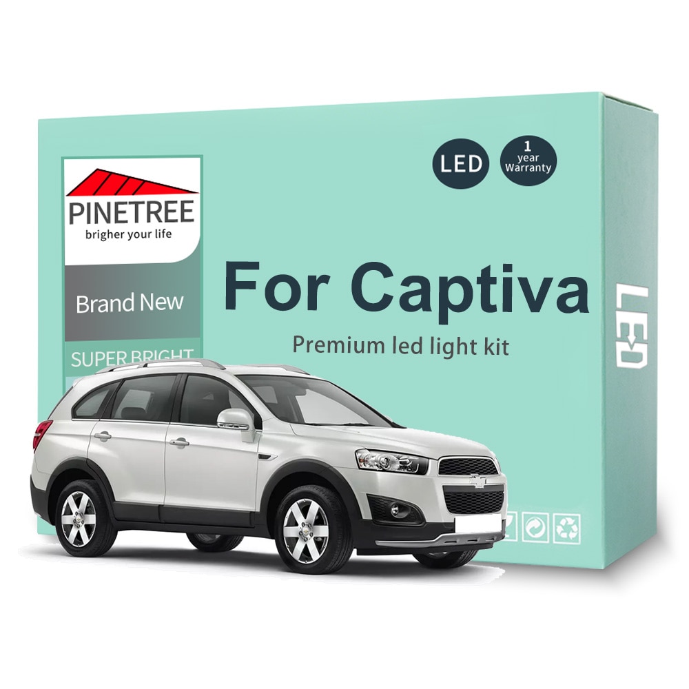 

12 шт. комплект светодиодного освещения для салона для Chevy Chevrolet Captiva 2006 2007 2008 2009 2010 2011 2012 2013 2014 2015 Canbus без ошибок