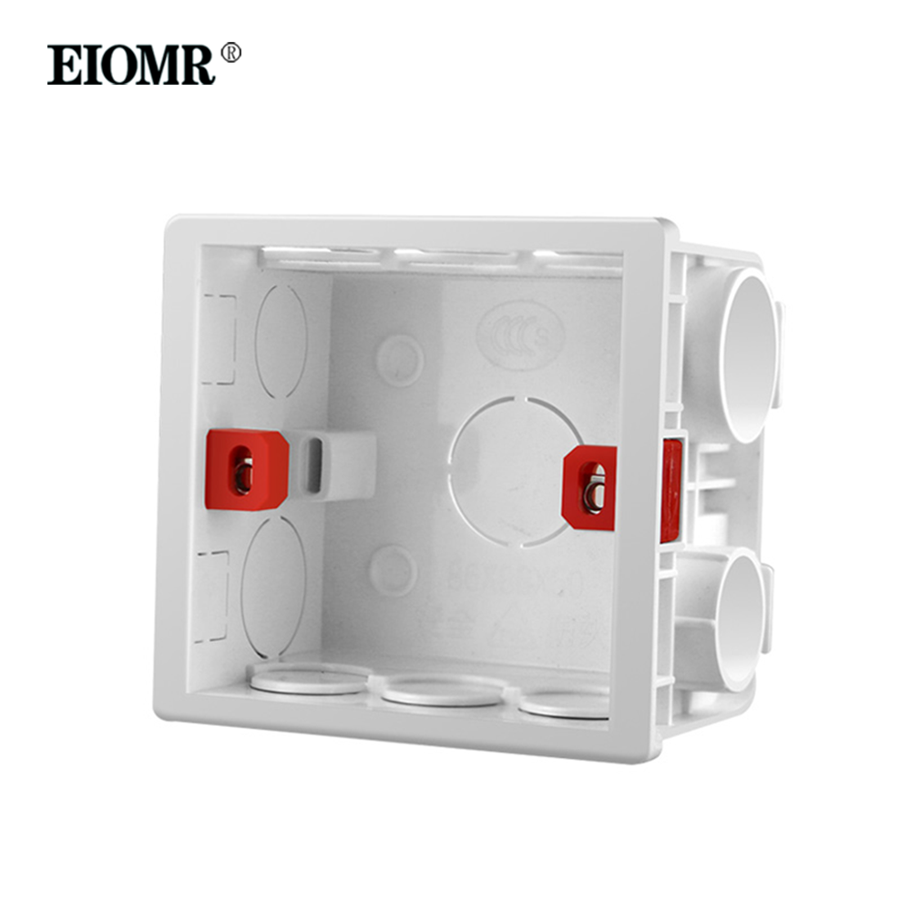 

Настенный выключатель EIOMR, розетка, кассета, 86*86 мм, пластиковые материалы для настенного выключателя света, стандарт ЕС, внутренняя розетка для крепления