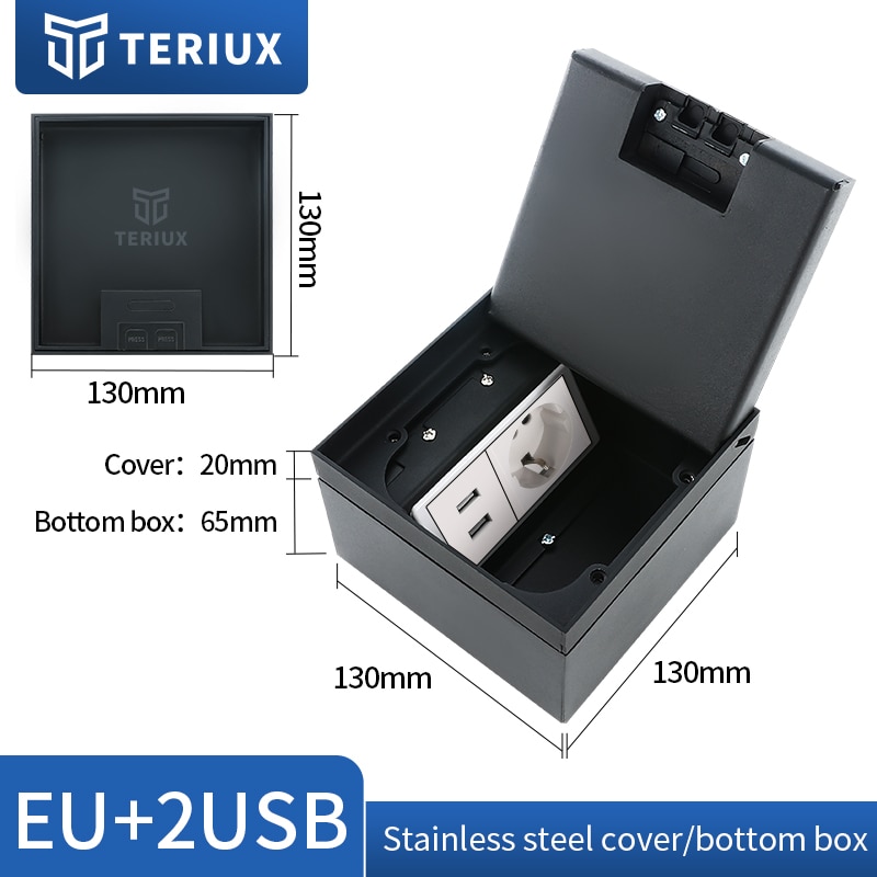 

TERIUX Встраиваемая мраморная напольная розетка 250В