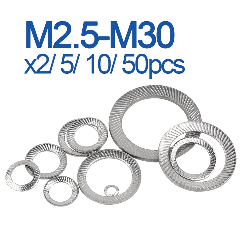 

Шайбы блокирующие DIN9250 304 сталь AZKD M2.5-M30