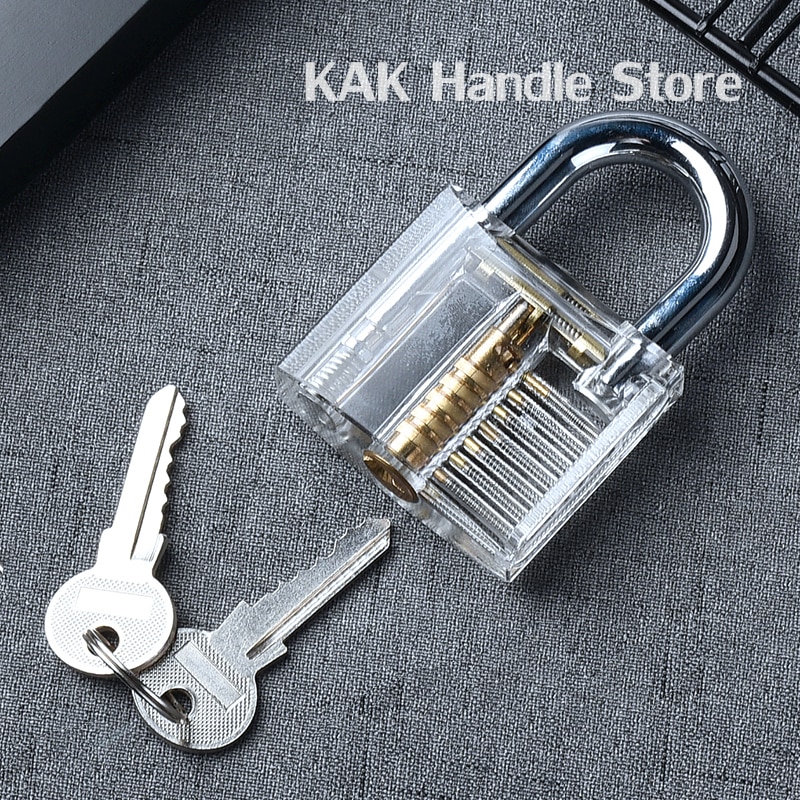 

KAK Прозрачный Набор Тренировочных Замков С Ключами 80x50 Мм DIY Видимые Инструменты Для Замков Для Практики Подбора Подвесно...
