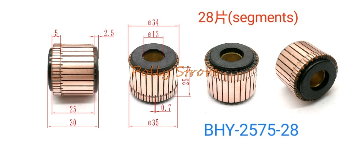 

Коммутатор двигателя BHY-2575-28 медный