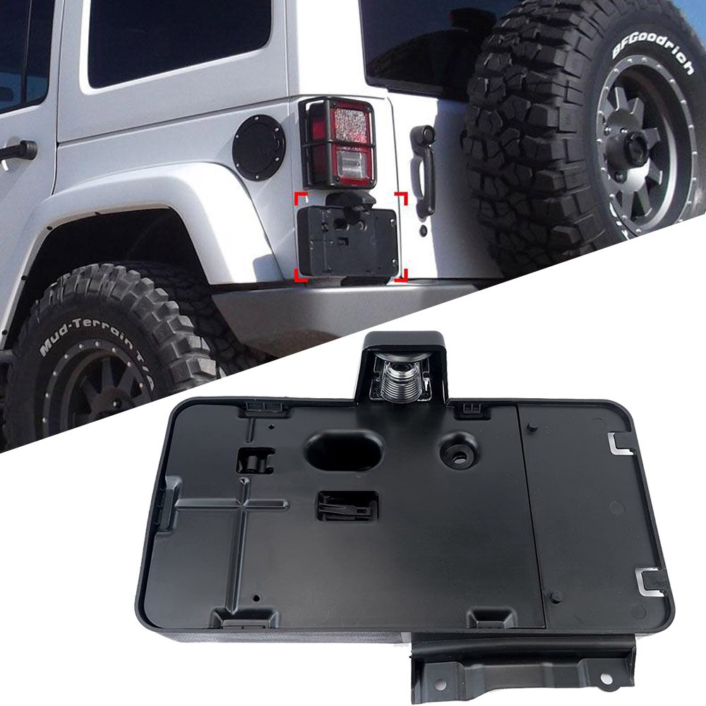 

Рамка держателя заднего номерного знака для Jeep Wrangler JK 2007-2017, американская версия, монтажный кронштейн номерного знака с подсветкой