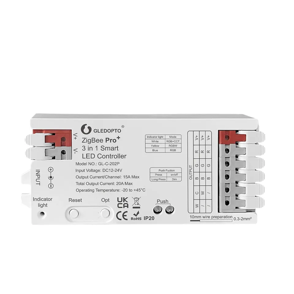 

GLEDOPTO ZigBee 3.0 Pro+ RGB-контроллер для светодиодной ленты