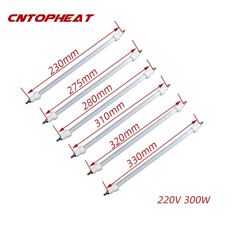 

Кварцевая нагревательная трубка CN TOPHEAT 220В 300Вт для дезинфекционного шкафа