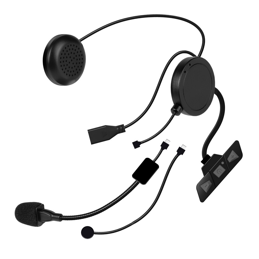 

Мотоциклетная Bluetooth 5,2 гарнитура для шлема, беспроводная громкая связь, стерео музыкальный MP3-плеер с микрофоном, мото наушники для наушников водителя