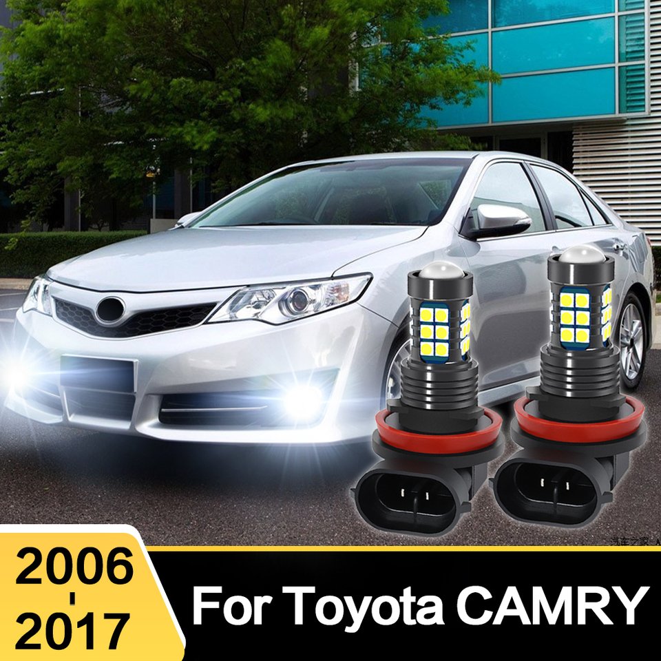 

2X автомобильные светодиодные передние противотуманные фары, аксессуары для Toyota CAMRY 6-го 7-го поколения 2006 2007 2008 2009 2010 2011 2012 2013 2014 2017
