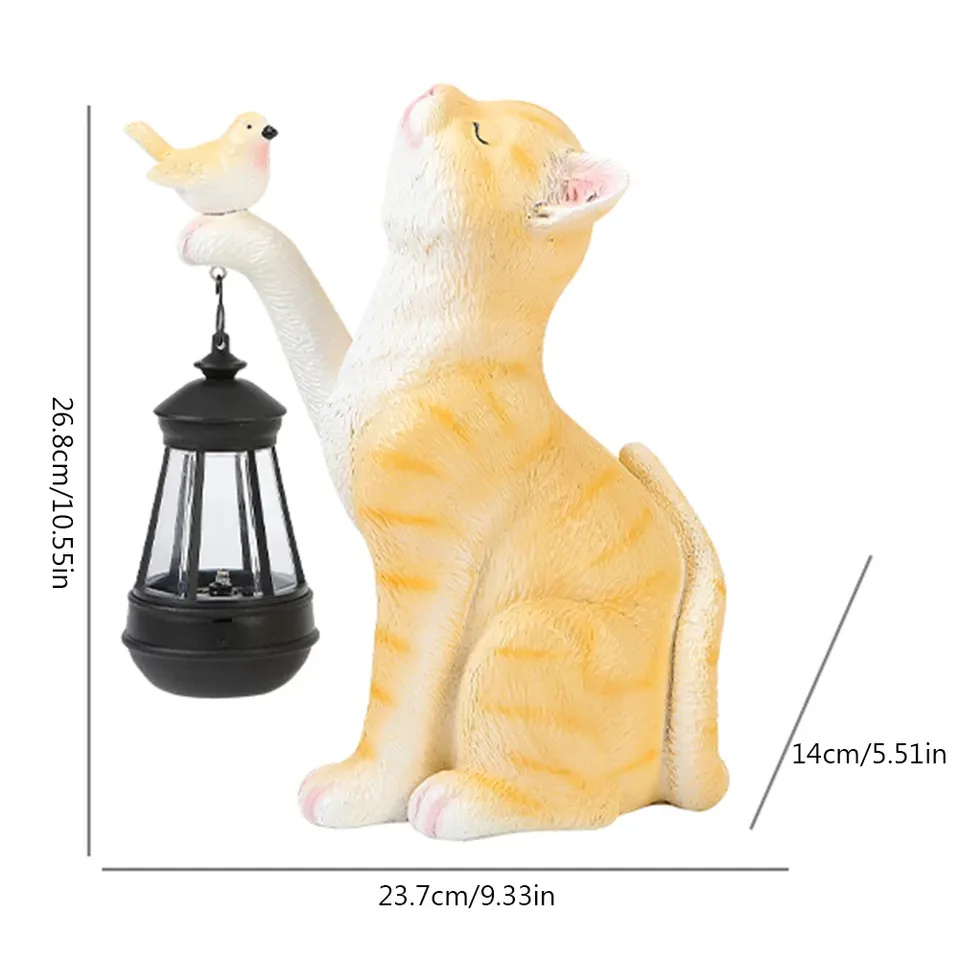 

Солнечные фигурки кошек из смолы