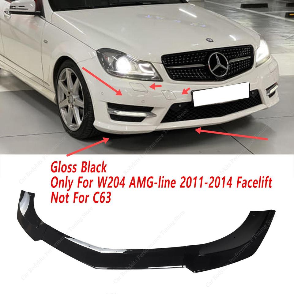 

Передний бампер в стиле Maxton, спойлер, сплиттер для Mercedes W204 S204 C63 AMG/AMG-line 2011-2014, кузовные комплекты для подтяжки лица, тюнинг