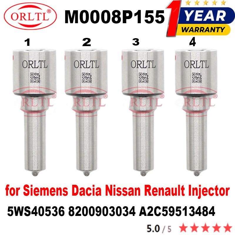 

Форсунка дизельного инжектора M0008P155, 4 шт., для инжектора Siemens Dacia Nissan Renault 5ws40536 8200903034 A2c59513484