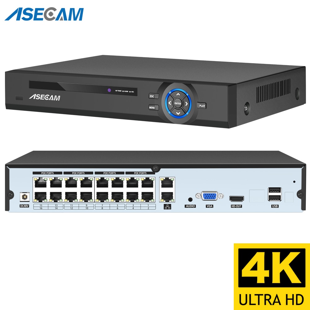

ASECAM 4K NVR система видеонаблюдения с распознаванием лиц