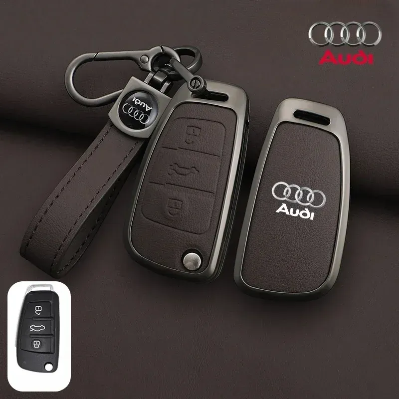 

Кожаный чехол для дистанционного ключа из цинкового сплава для Audi A1 A3 8P A4 A5 A6 C7 A7 S3 S7 S8 R8 Q2 Q3 Q5 Q7 Q8 SQ5 TT RS3 RS6 Брелок