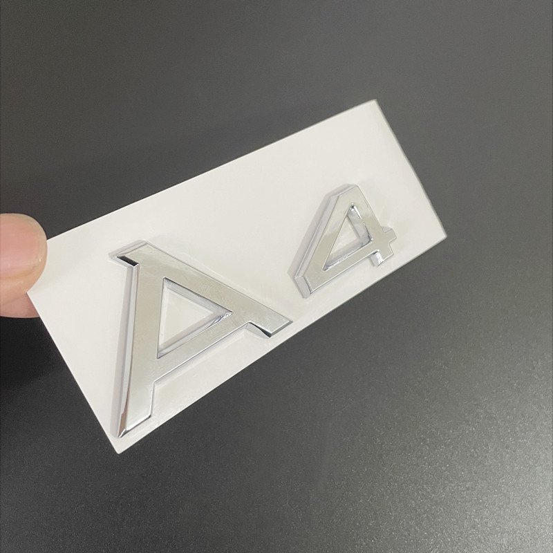 

3D ABS хром черный A3 A4 A6 логотип буквы задний багажник эмблема значок наклейка наклейки для Audi A3 A4 A6 автомобильные аксессуары
