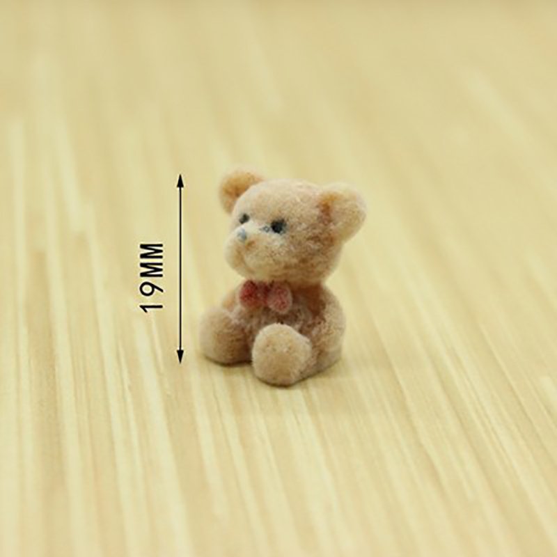 

Флокированные медвежьи фигурки для дома Kawaii
